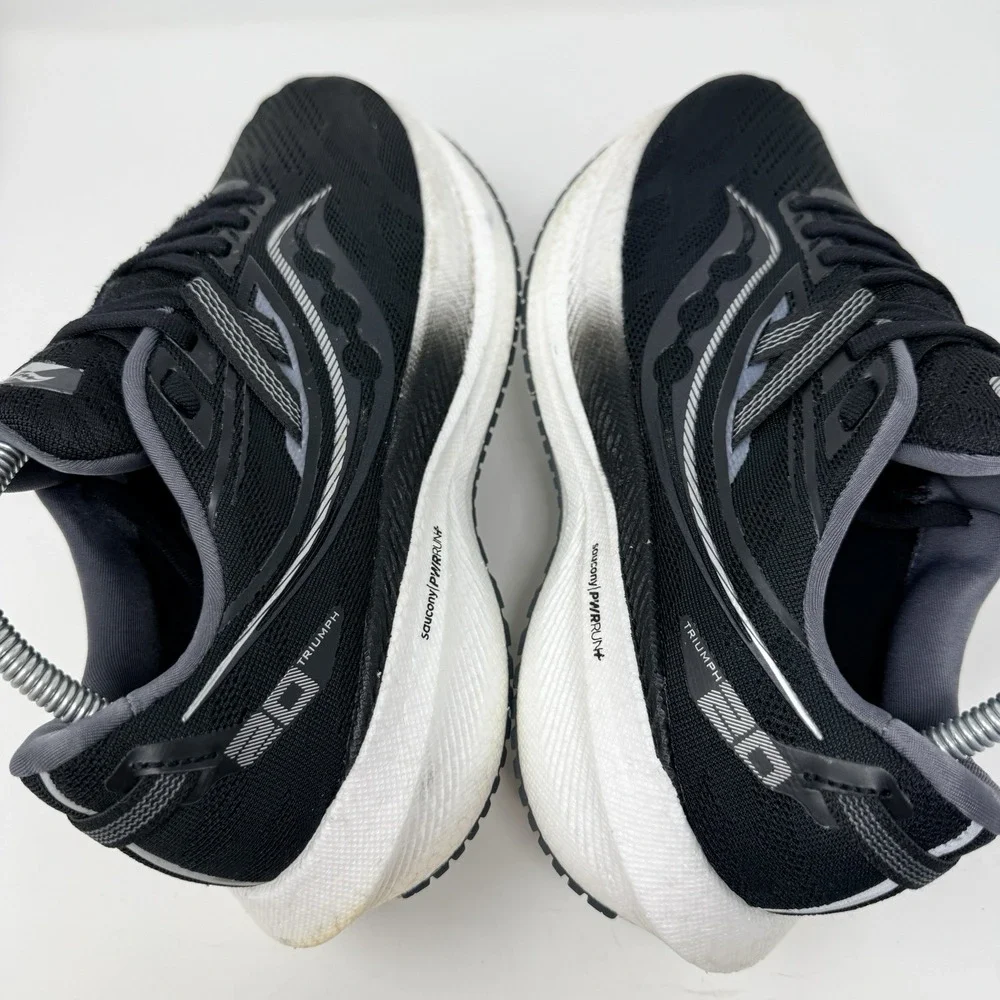 Saucony Triumph 20 Running Shoes Men's 7.5 Black PWRRUN+ HeelThatPain Insoles